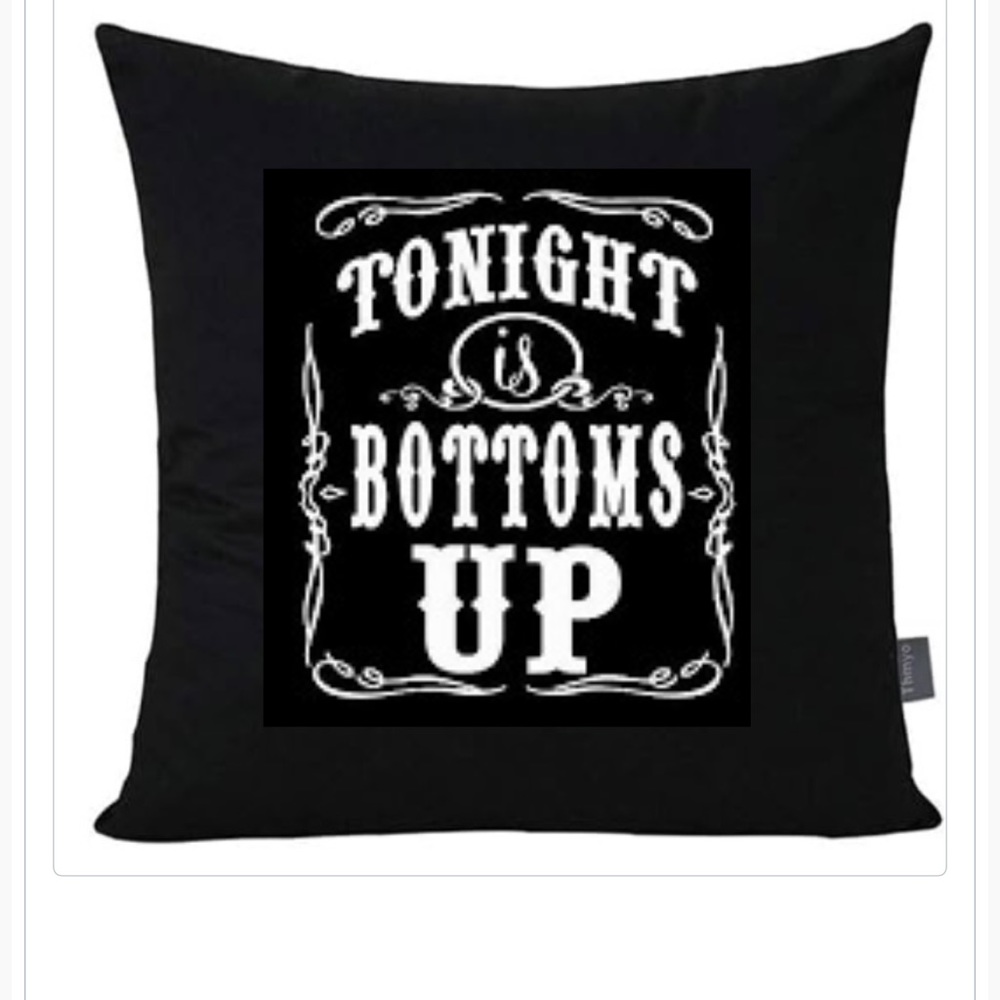 Bottoms up throw pillow